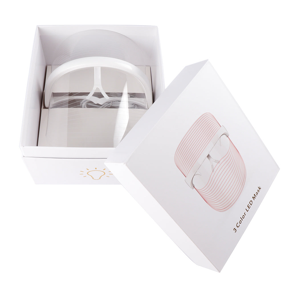 Mascarilla facial con luz de color y bombilla pequeña, equipo de belleza, máquina para mascarillas faciales, cuidado de la piel