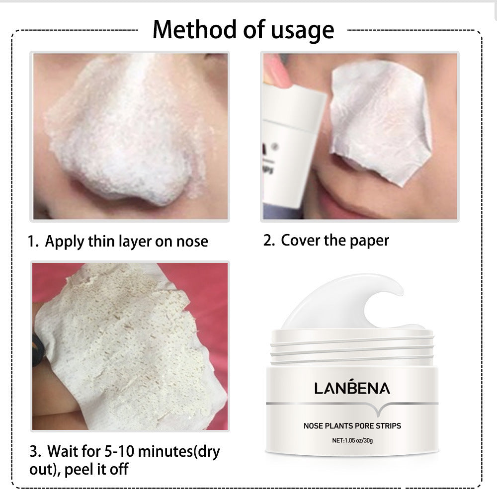 LANBENA Membrane nasale pour points noirs Aspiration des points noirs Déchirure pour éliminer l'acné