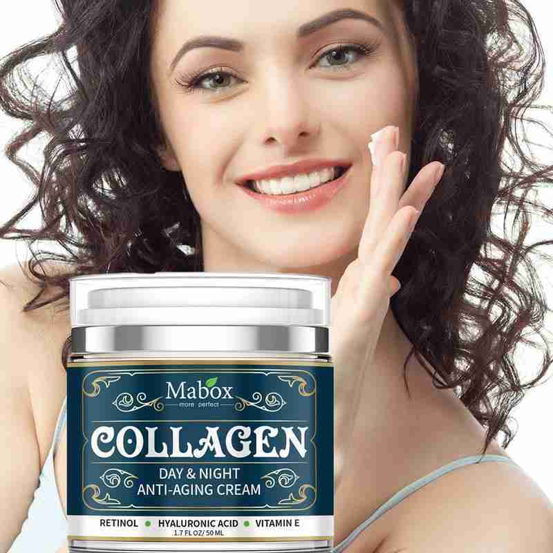 Crema facial hidratante antienvejecimiento con colágeno Mabox