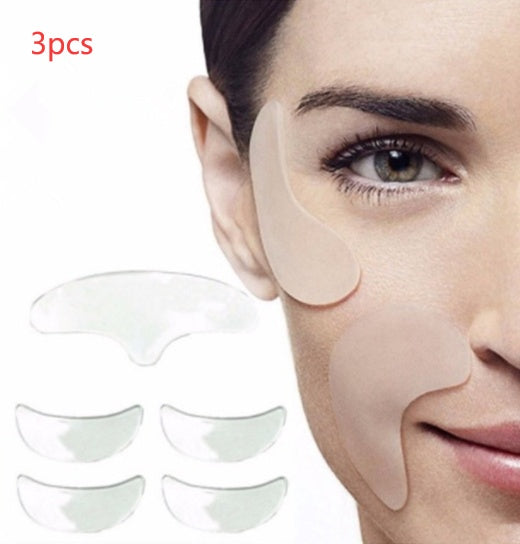 Parche facial antiarrugas de silicona