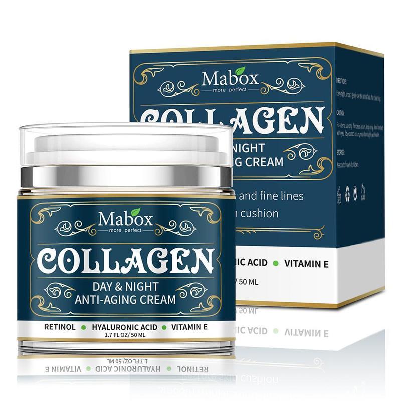 Crema facial hidratante antienvejecimiento con colágeno Mabox