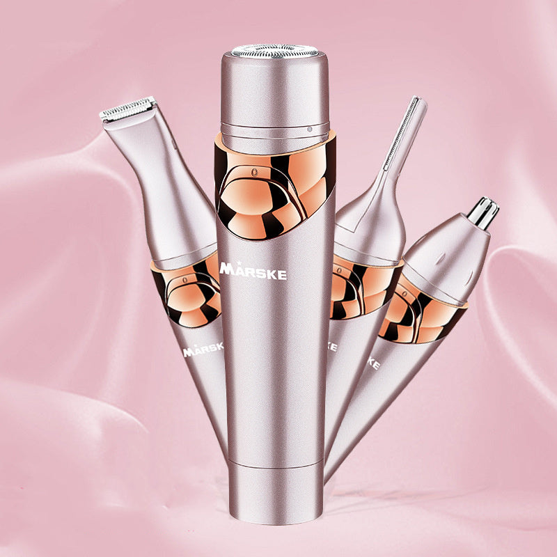 Rasoir multifonction 4 en 1, épilateur électrique pour aisselles, jambes, sourcils, nettoyage des poils du nez, épilation féminine