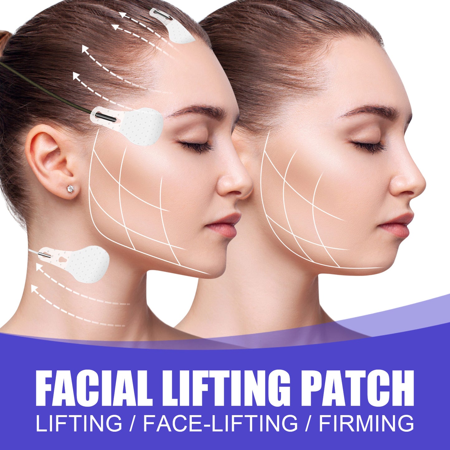 Lift Face Patch V Face Lift reafirma los músculos magros del mentón