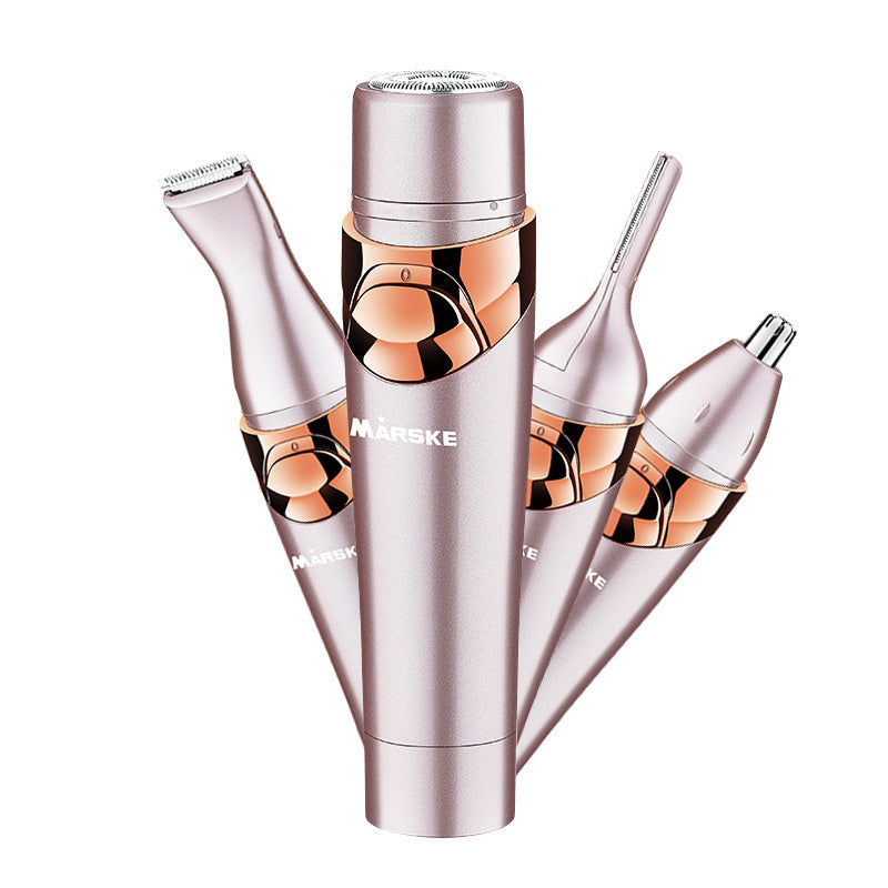 Rasoir multifonction 4 en 1, épilateur électrique pour aisselles, jambes, sourcils, nettoyage des poils du nez, épilation féminine