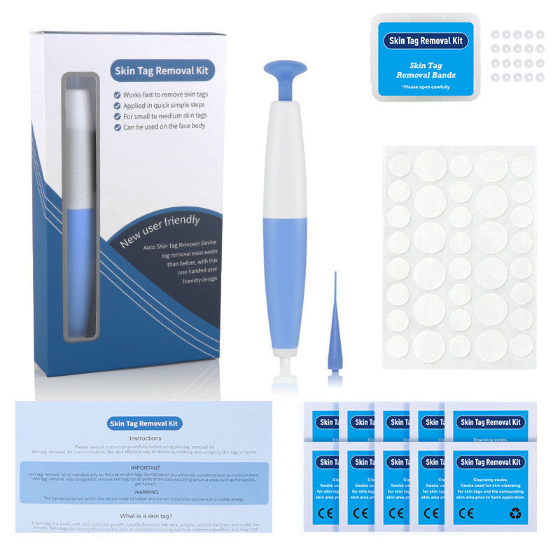 Kit de eliminación de verrugas cutáneas para uso doméstico, removedor de lunares y verrugas, tratamiento con microbandas para verrugas cutáneas.