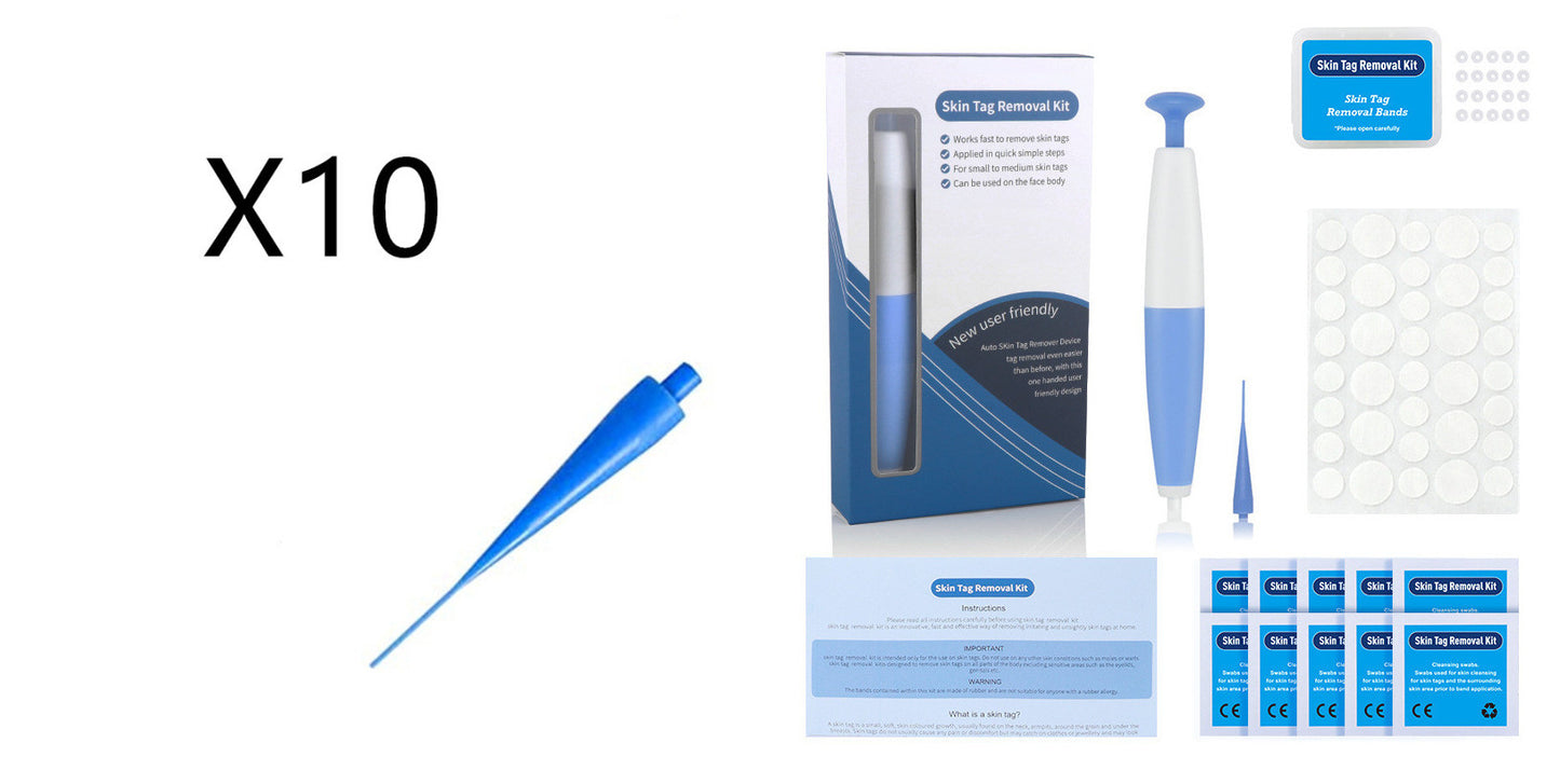 Kit de eliminación de verrugas cutáneas para uso doméstico, removedor de lunares y verrugas, tratamiento con microbandas para verrugas cutáneas.
