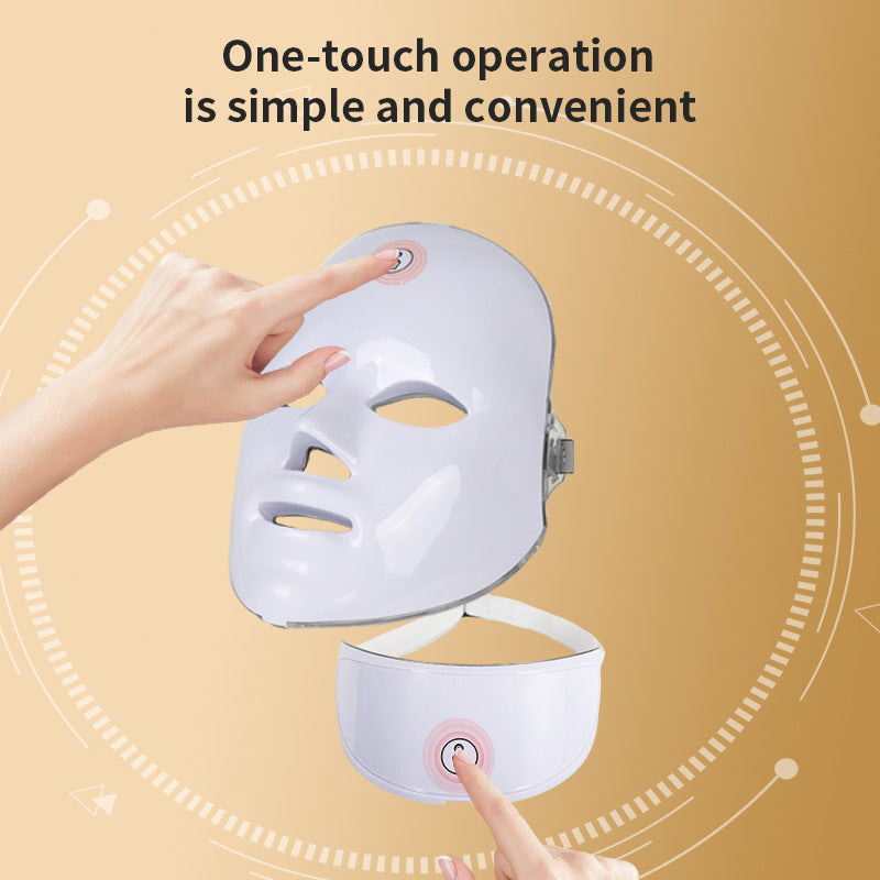 Dispositivo de belleza con máscara LED de colores para el rostro