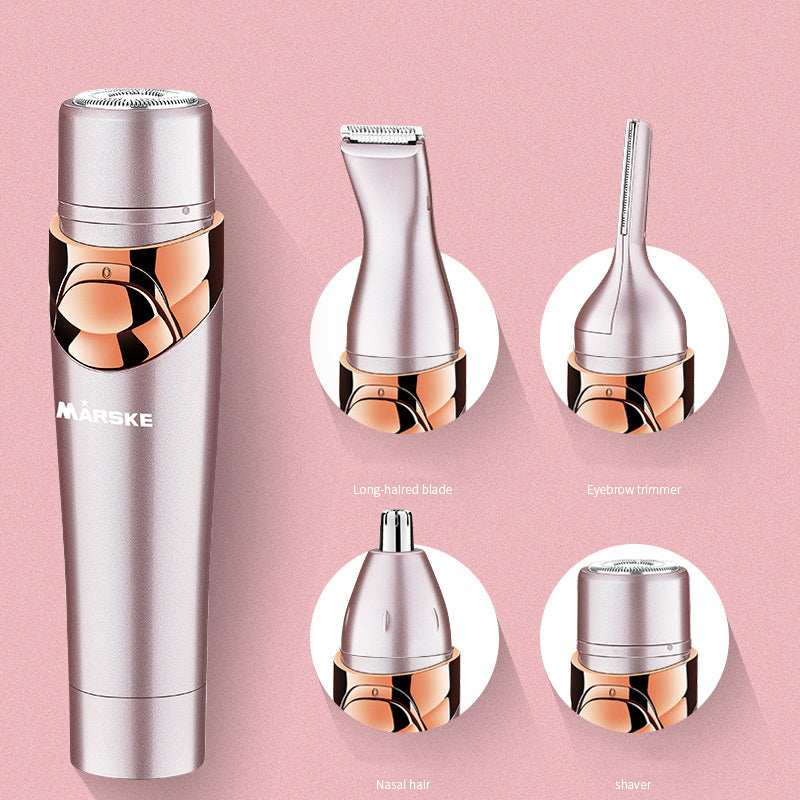 Rasoir multifonction 4 en 1, épilateur électrique pour aisselles, jambes, sourcils, nettoyage des poils du nez, épilation féminine