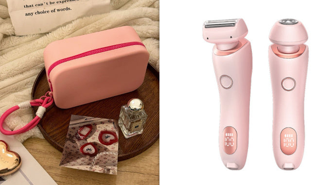 Épilateur 2 en 1 rechargeable par USB pour femmes, rasoir pour le corps, le visage, les jambes, les aisselles, le bikini, les mains et le pubis
