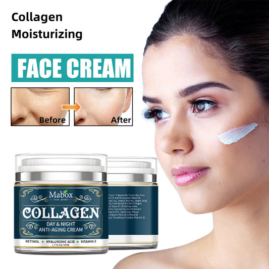 Crema facial hidratante antienvejecimiento con colágeno Mabox