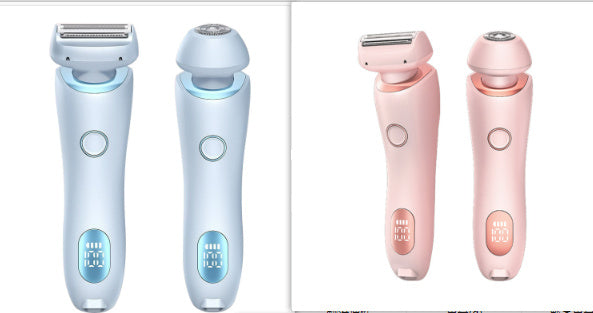 Épilateur 2 en 1 rechargeable par USB pour femmes, rasoir pour le corps, le visage, les jambes, les aisselles, le bikini, les mains et le pubis