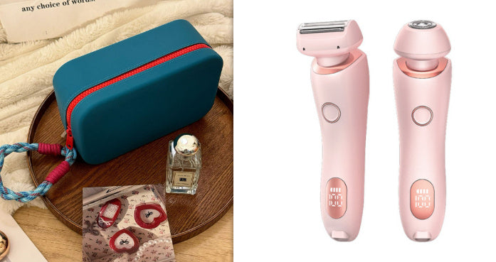 Épilateur 2 en 1 rechargeable par USB pour femmes, rasoir pour le corps, le visage, les jambes, les aisselles, le bikini, les mains et le pubis