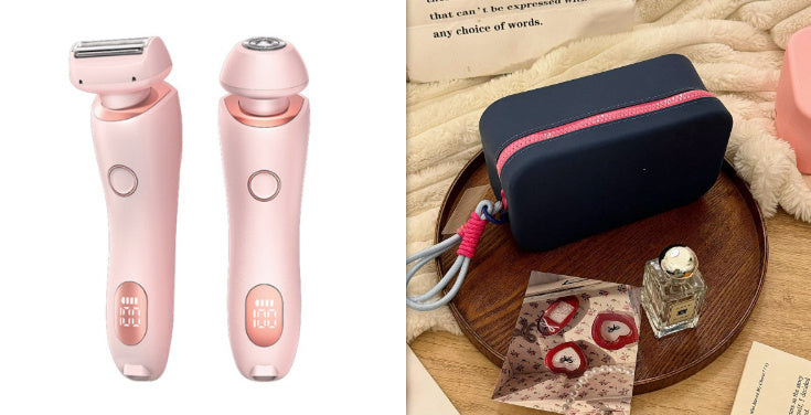 Épilateur 2 en 1 rechargeable par USB pour femmes, rasoir pour le corps, le visage, les jambes, les aisselles, le bikini, les mains et le pubis