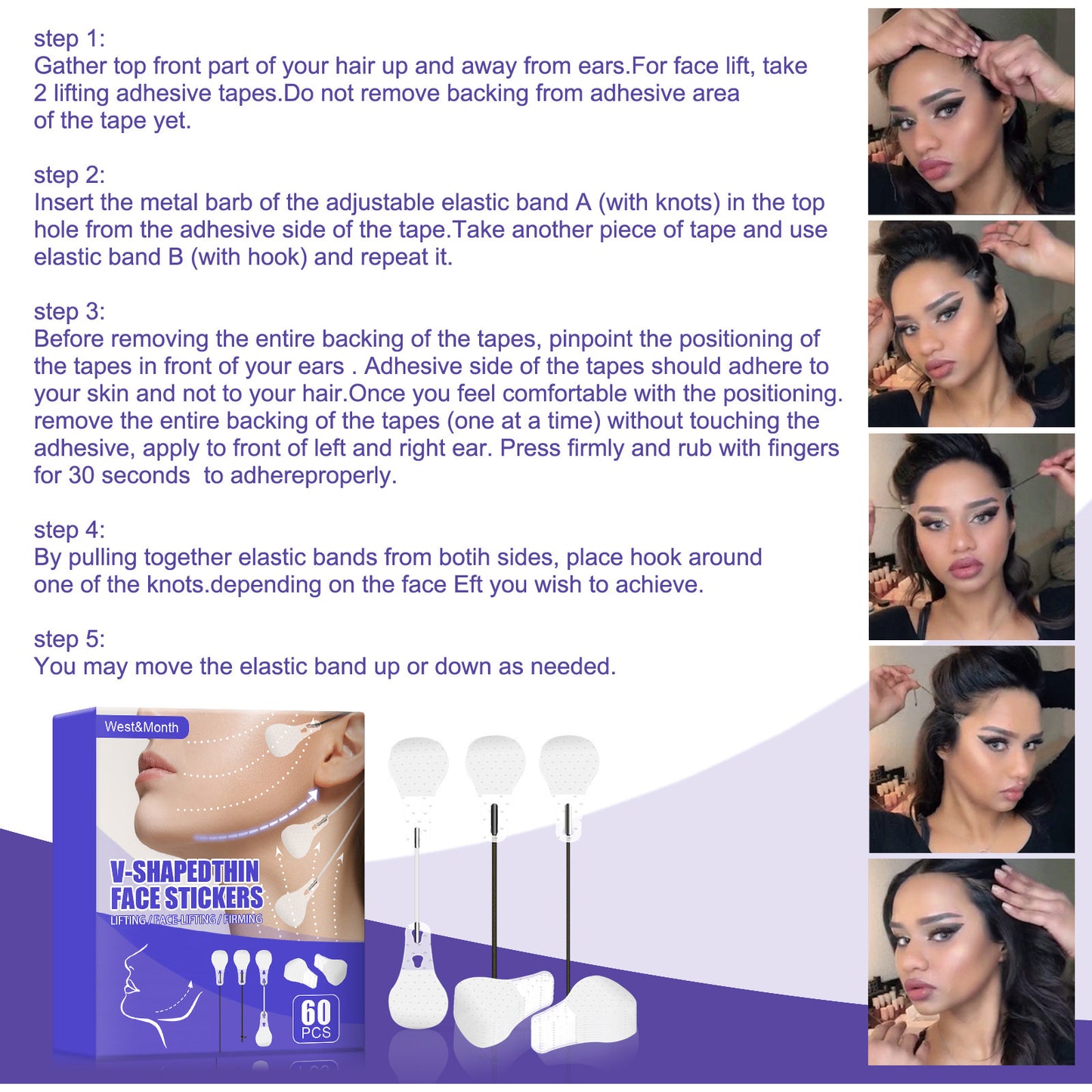 Patch Lift Face V Face Lift raffermit les muscles fins du menton