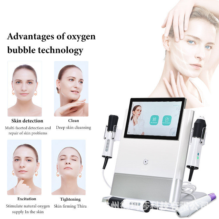 Appareil de lifting du visage exfoliant à ultrasons 3 en 1 au CO2 et à l'oxygène