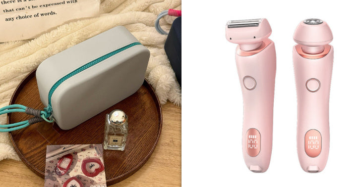 Épilateur 2 en 1 rechargeable par USB pour femmes, rasoir pour le corps, le visage, les jambes, les aisselles, le bikini, les mains et le pubis