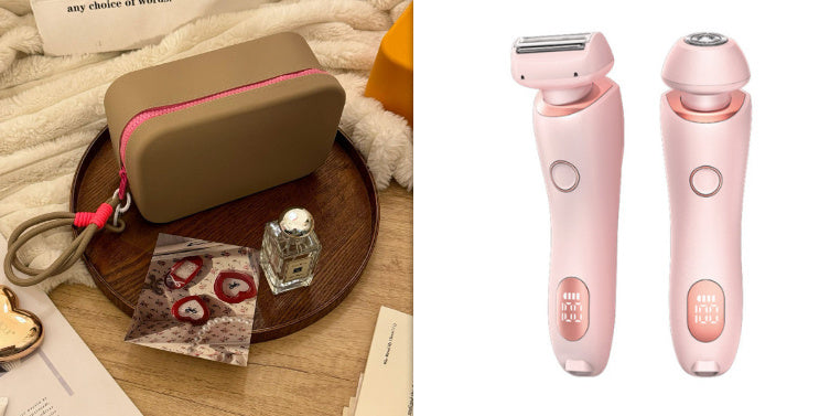 Épilateur 2 en 1 rechargeable par USB pour femmes, rasoir pour le corps, le visage, les jambes, les aisselles, le bikini, les mains et le pubis