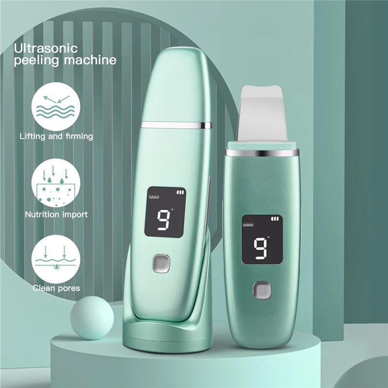 Éliminateur de points noirs par ultrasons, nettoyage en profondeur du visage, nettoyeur de pores, machine de levage, pelle à peeling LED pour le visage