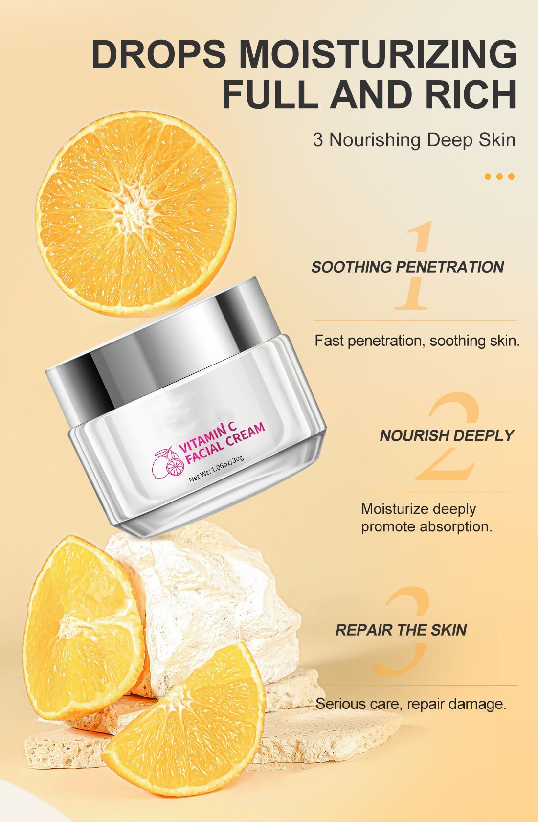 Crème pour le visage à la vitamine C