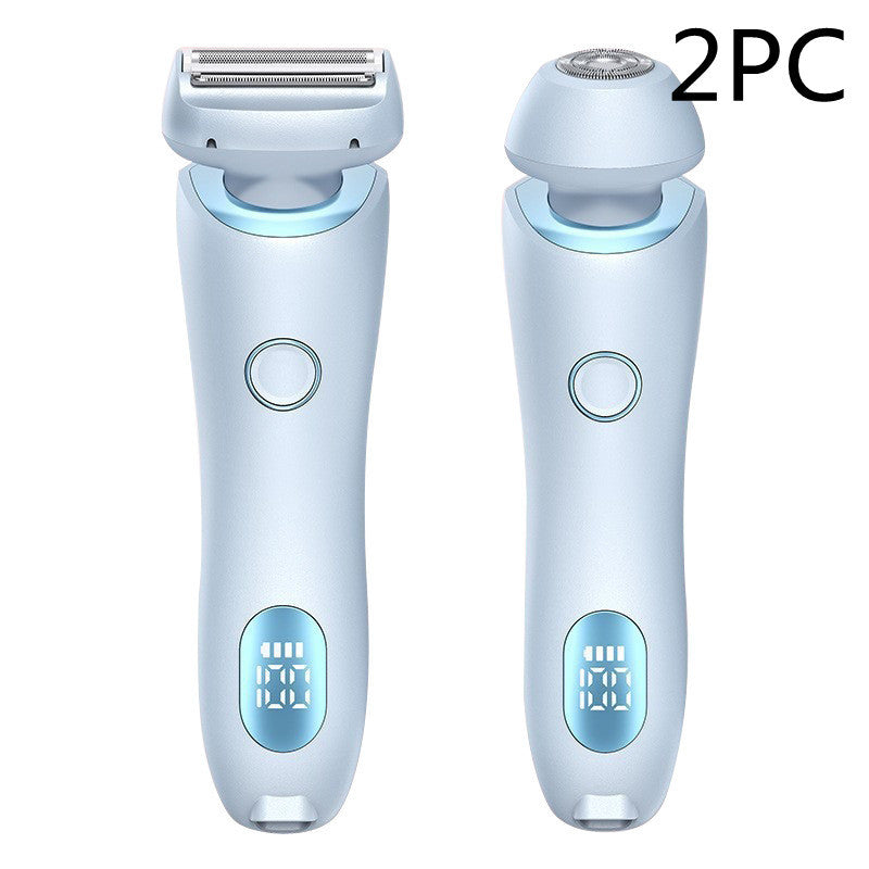 Épilateur 2 en 1 rechargeable par USB pour femmes, rasoir pour le corps, le visage, les jambes, les aisselles, le bikini, les mains et le pubis