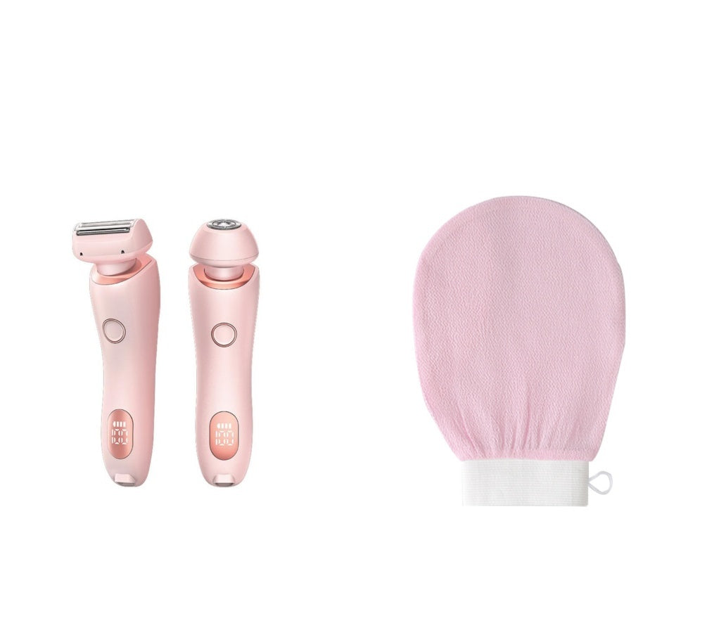 Épilateur 2 en 1 rechargeable par USB pour femmes, rasoir pour le corps, le visage, les jambes, les aisselles, le bikini, les mains et le pubis