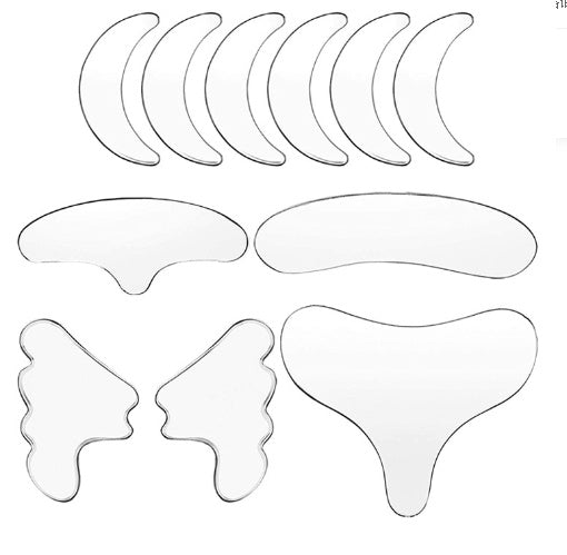 Parche facial antiarrugas de silicona