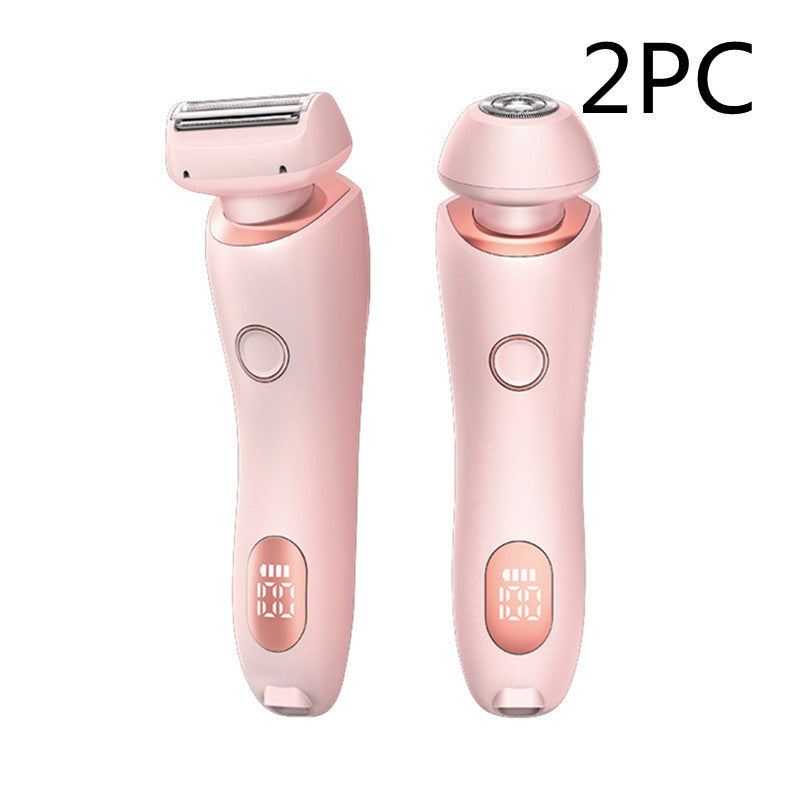 Épilateur 2 en 1 rechargeable par USB pour femmes, rasoir pour le corps, le visage, les jambes, les aisselles, le bikini, les mains et le pubis